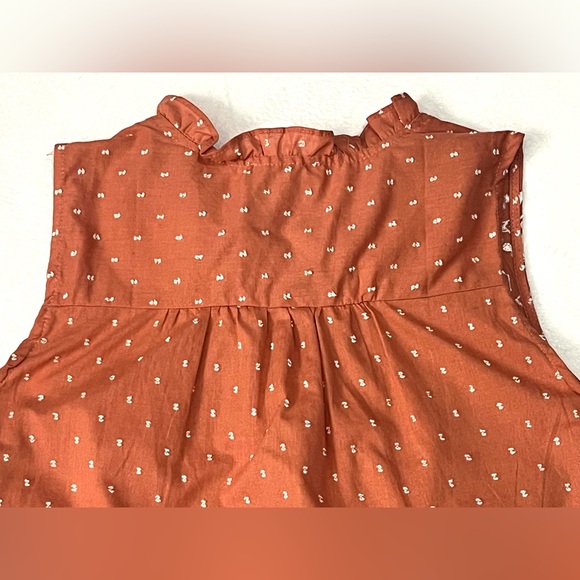 Mine for Anthropologie Women’s Terracotta Sleeveless Blouse Shirt Top Medium - Picture 13 of 16